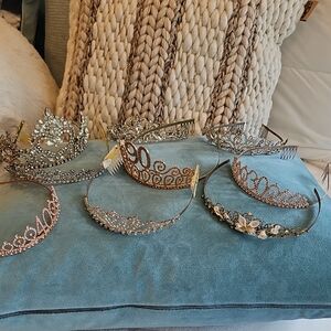 Elegant Silver and Gold Tiara Set